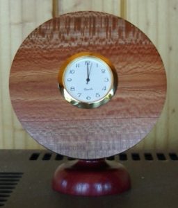 Clock, banksia &with redgum foot
