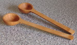 turned and carved spoons silky oak